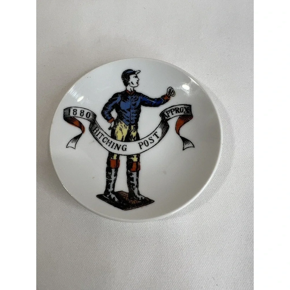 Vintage‎ Lipper Mann Trinket Dish 4 Inch Hitching Post Western Decor Collectible